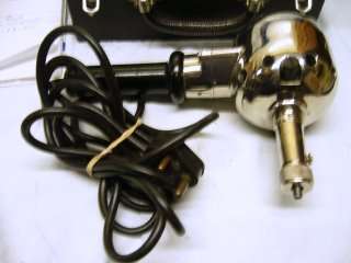Vintage 'Penatrator' Electrical Massage machine with Attachments in Case with Tinplate Handle.
