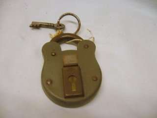 Vintage Key (A.Smith) and Lock with Brass Plate....