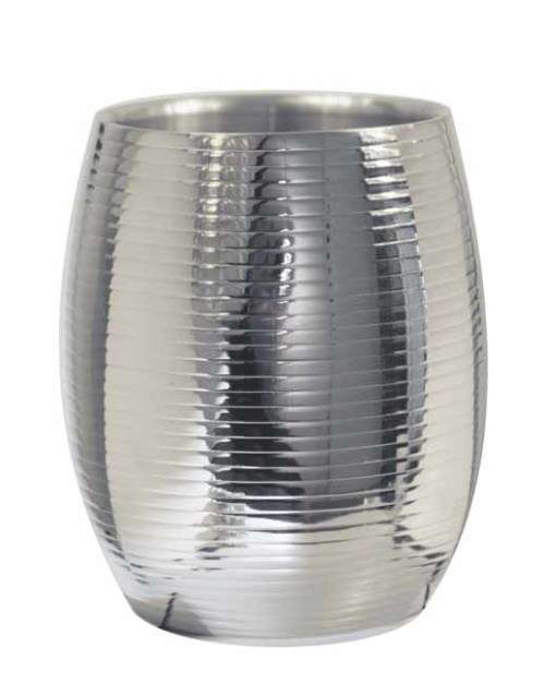 Stainless steel wall wine cooler ribbed