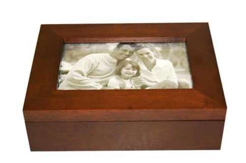 Cherry jewellery box with photo frame