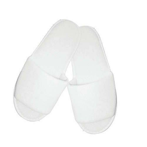 Terrytowel slipper white dispose open toe