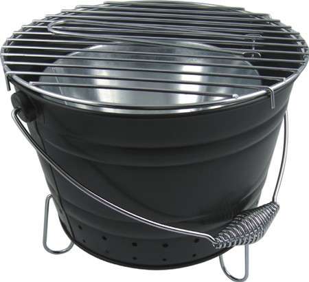Black and silver mini braai grill