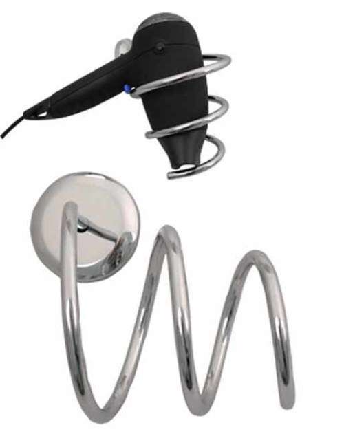 Wall Mounted chrome hairdryer holder