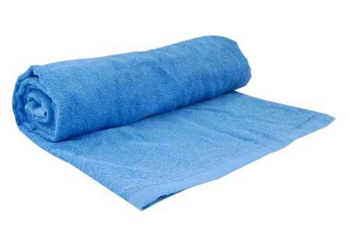 Blue terry beach towel 153x77cm