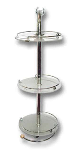 3 Tier chrome And Frosted glass wall mounted shower caddy