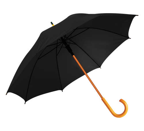 Umbrella with J handle-Black