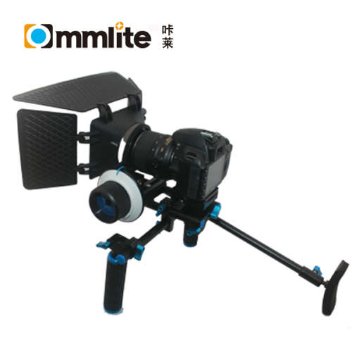 Shoulder mount rig with follow focus and matte box