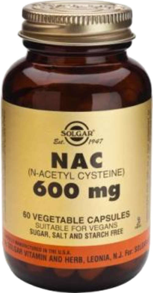 Solgar N-Acetyl-L-Cysteine NAC 600mg - 60 vegicaps