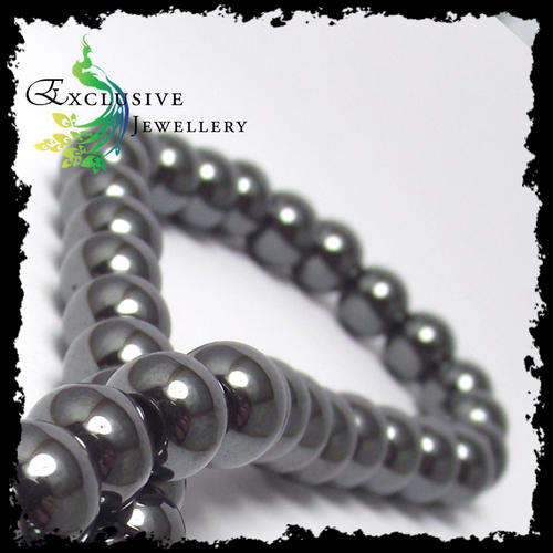 SEMI-PRECIOUS BEADS - Magnetic Hematite Beads (6mm) - 40cm
