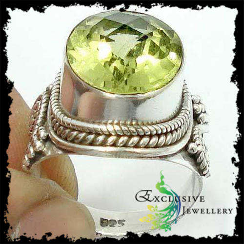 EXCLUSIVE JEWELLERY -.925 Sterling Silver Lemon Topaz  Ring (Size 7.5) - 16.00cts