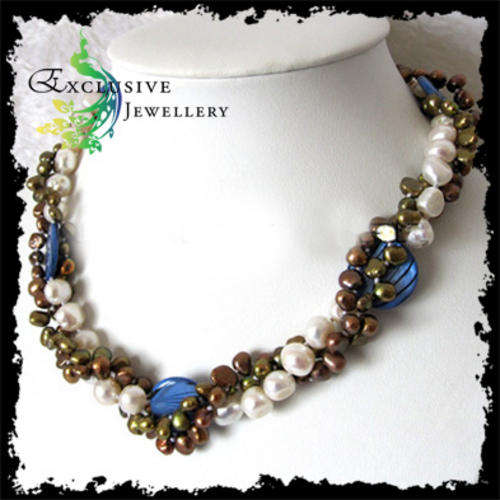 EXCLUSIVE JEWELLERY - 3Row 6-20mm Multi Colour Freshwater Pearl Necklace