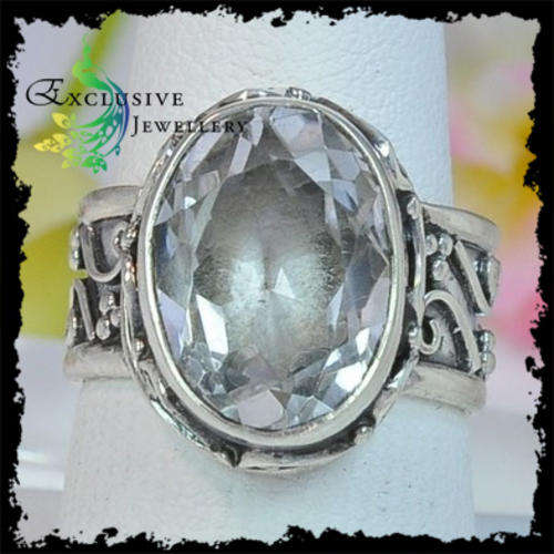 EXCLUSIVE JEWELLERY -Solid .925 Rock Quartz Ring - Size 7