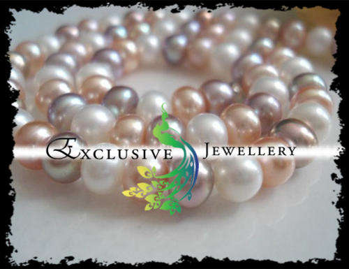 EXCLUSIVE JEWELLERY - 7-8mm Multicoloured Akoya Pearl Necklace