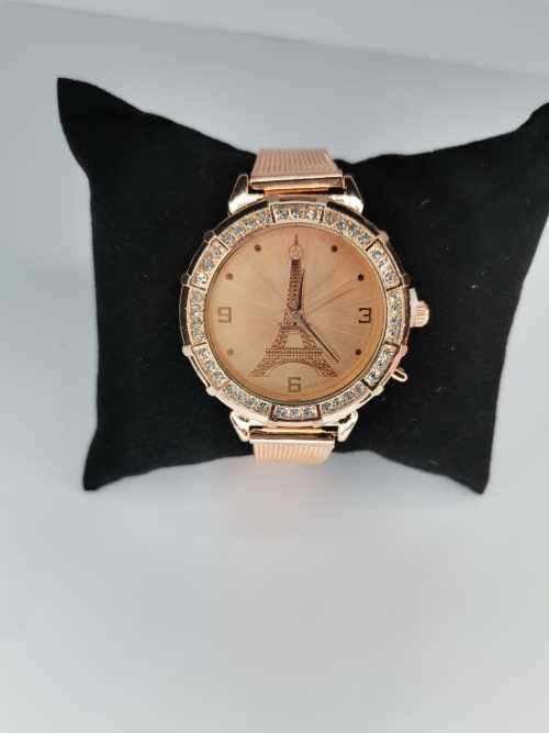 Ladies Diamante eiffel tower design wrist watch