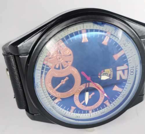 Mens mechanical design blackstrap wristwatch