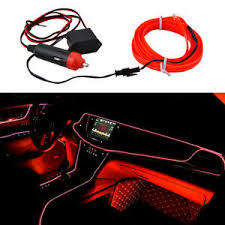 LED Car Interior Atmosphere Glow EL Wire Neon Strip Light (COLOR.: Red)