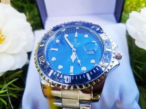 Initial Blue Ocean Rotating Bezel Analog wrist watch
