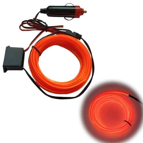 LED Car Interior Atmosphere Glow Wire Neon Strip Light (COLOR.: orange)