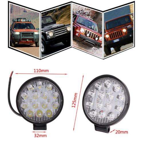 1 Pcs 42W Round LED Work Light For Off-Road ATV UTV