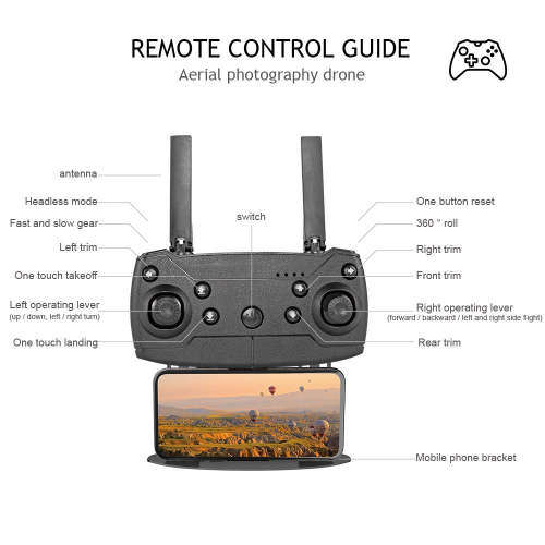 2.4G Foldable Drone UAV Standard Edition Quadcopter For Beginners - Orange