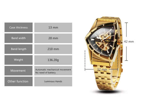 **RRP R4200** Limited Edition Fully Automatic Skeleton Mechanical Triangular Mens Designer Watch