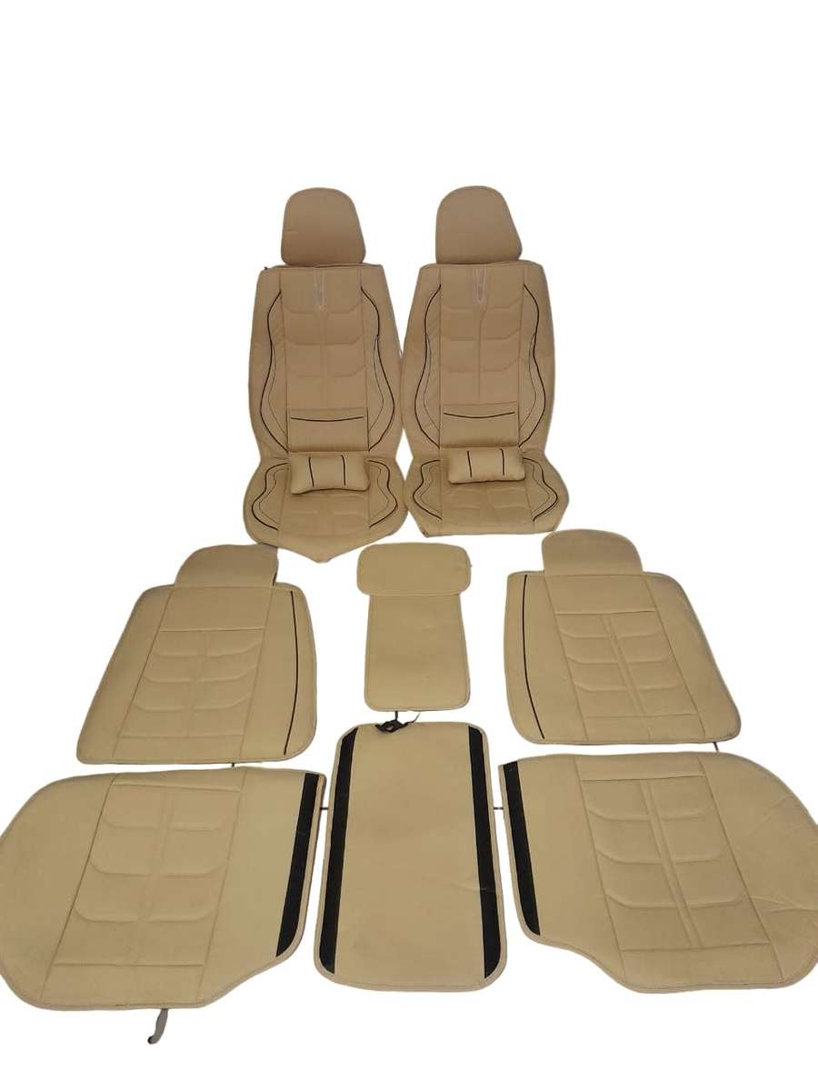 Universal beige Faux Leather Car seat covers