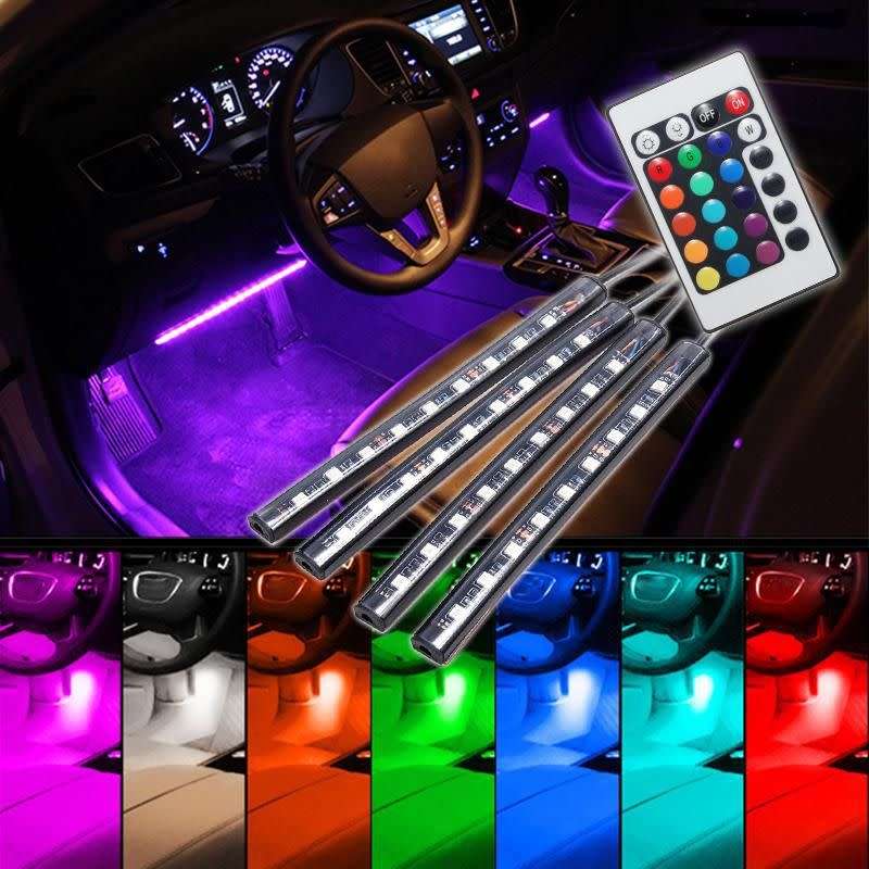 LED RGB Interior Automobile Lighting Atmosphere Light With Remote