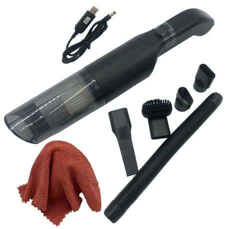 120W Wireless Handheld Mini Vacuum For Home & Car With Cleaning Cloth