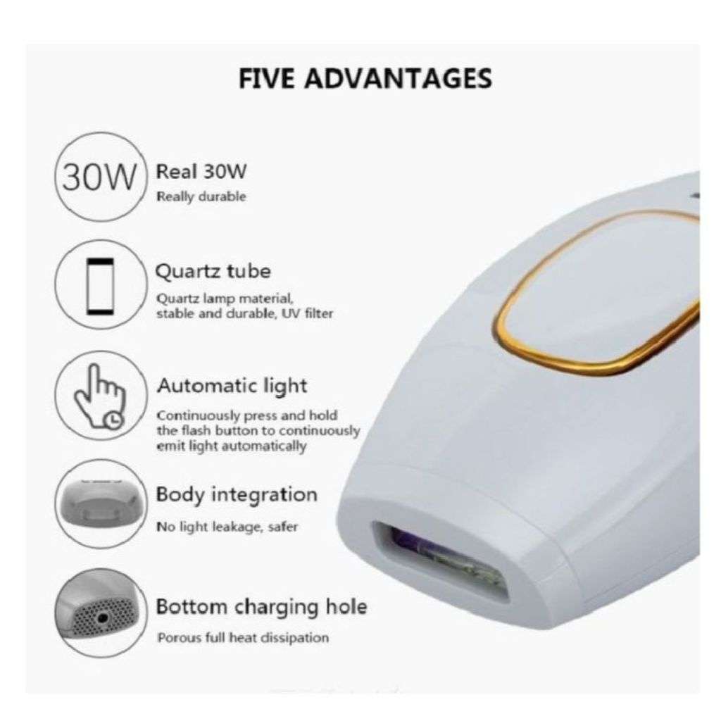 Portable IPL Laser Hair Removal Device for Home Use & Skin Rejuvenation