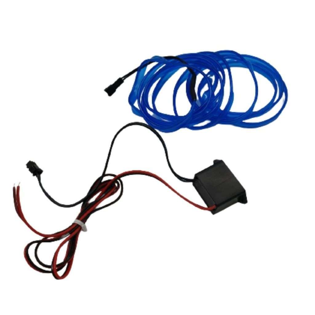 2M Cold Light Flexible LED Strip Light For Car Decoration EL Wire Connector - Blue