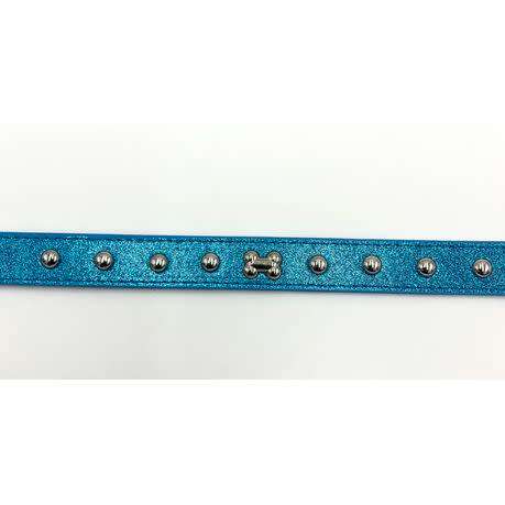 combo Deal 2 x 51cm Glitter Blue Adjustable Beautiful & Comfortable Dog Collar