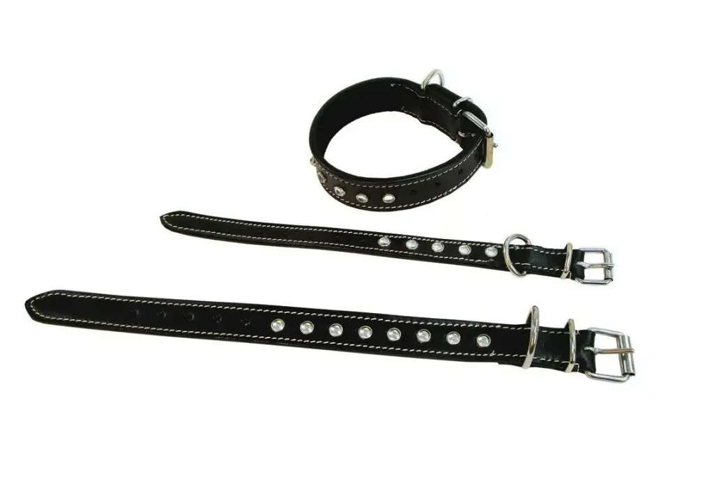 Combo Deal 2 x 51cm Black Adjustable Beautiful & Comfortable Dog Collar