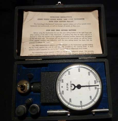 Jones Motrola Hand Held Tachometer model 1600