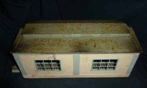 Vintage Marklin Metal Two Stall Engine Train House, Made in Germany