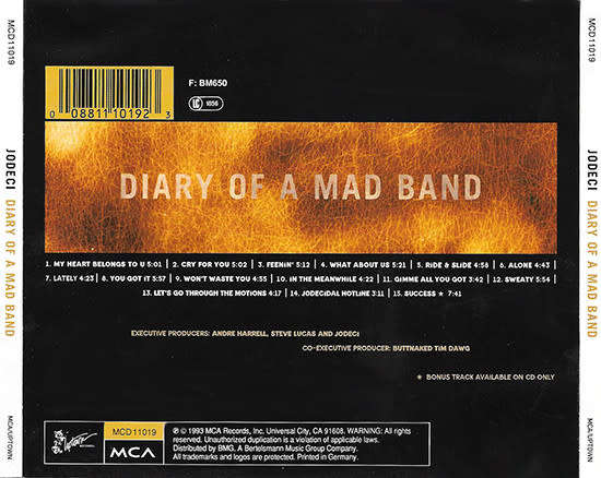 CD, Jodeci- Diary Of A Mad Band