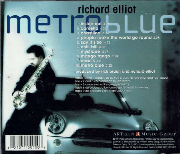 CD , Richard Elliot- Metro Blue