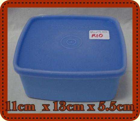 Vintage Tupperware Square Blue Container