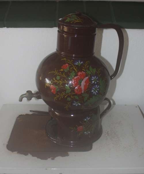 Vintage Coffee Pot on Stand