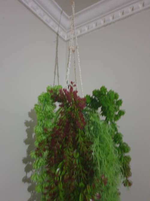 Macrame with Artificial Flowers