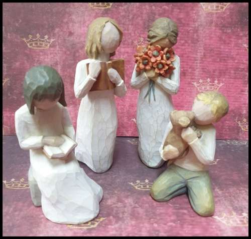 4 Willow Tree - Figures (Wisdom, Kindness, Love of Learning and Surrounded by Love)