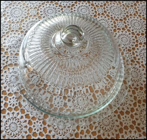 Glass Cake Plate with Dome