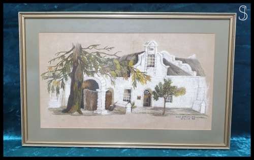 Vintage  Handmade Embroidered Framed Wall Art  1988