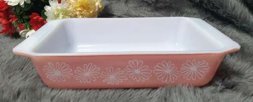 Pyrex Pink Daisy  Dish  (1950s)