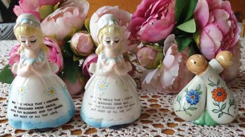 3 VINTAGE SALT SHAKERS