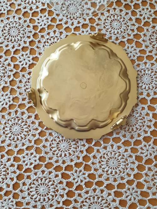 Heavy Metal Tray with Glass Dome