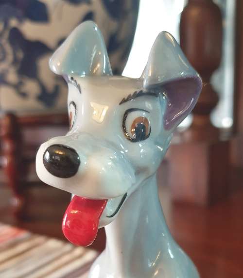 VERY RARE FIND !!!!!    Vintage Wade Porcelain Disneys Tramp Dog. ~ C.1960 ~
