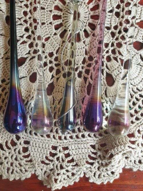 Glass Crystal Rain Drops (set of 5)