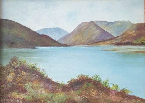 Vintage Painting in Wooden Frame