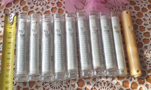 Transparent Jewish Mezuzah Cases with Scrolls  Ornament Hebrew Shin Israel Judaica Protection