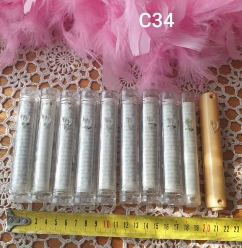 Transparent Jewish Mezuzah Cases with Scrolls  Ornament Hebrew Shin Israel Judaica Protection